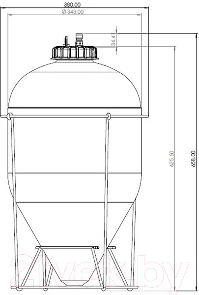 Изображение товара Цилиндро-конический танк Keg King Fermenter King Snub Nose (35л)