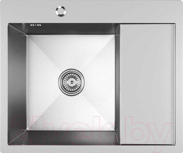 Изображение товара Мойка кухонная Mixline Pro 551875 левый (сатин, с сифоном)