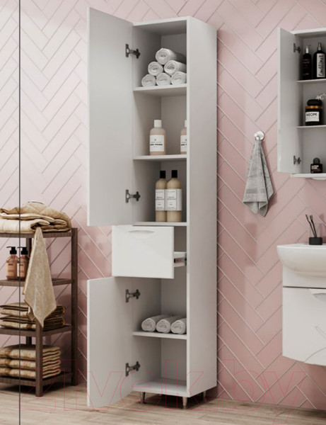 Изображение товара Шкаф-пенал для ванной Volna Adel 35 (без корзины)