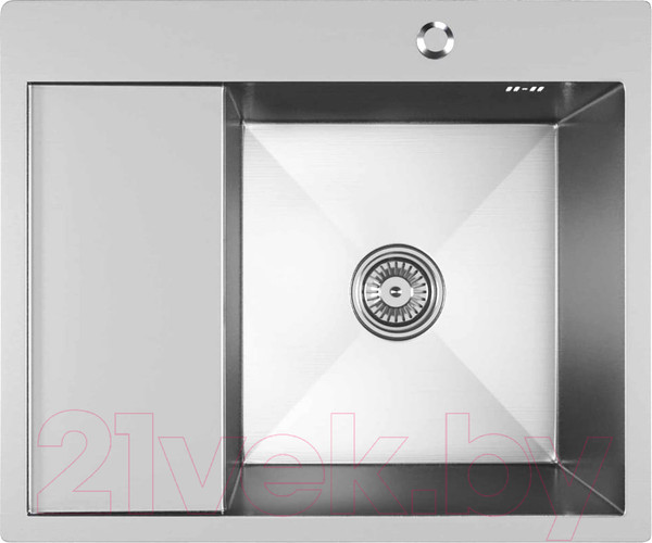 Изображение товара Мойка кухонная Mixline Pro 551876 правый (сатин, с сифоном)