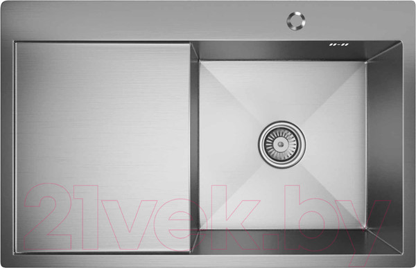 Изображение товара Мойка кухонная Mixline Pro 551878 правый (сатин, с сифоном)