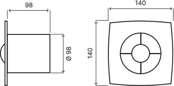 Изображение товара Вентилятор накладной Bettoserb 110150BM