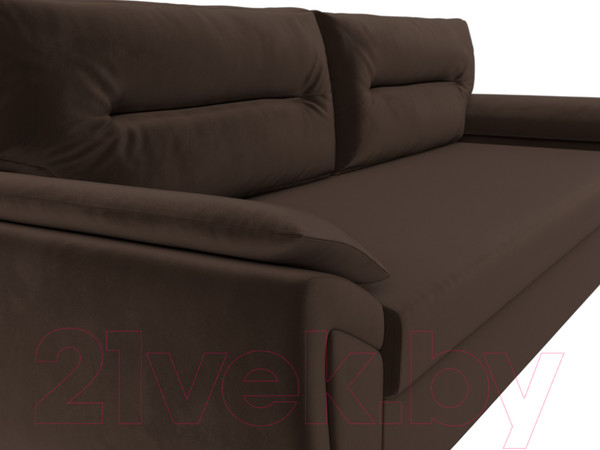 Изображение товара Диван Лига Диванов Нэстор Лайт (микровельвет коричневый)