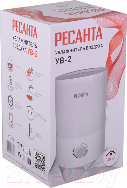 Изображение товара Ультразвуковой увлажнитель воздуха Ресанта УВ-2 / 67/7/3