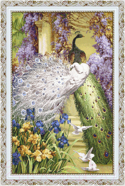 Изображение товара Гобелен Декарт Павлины 8Л3703 (в раме)