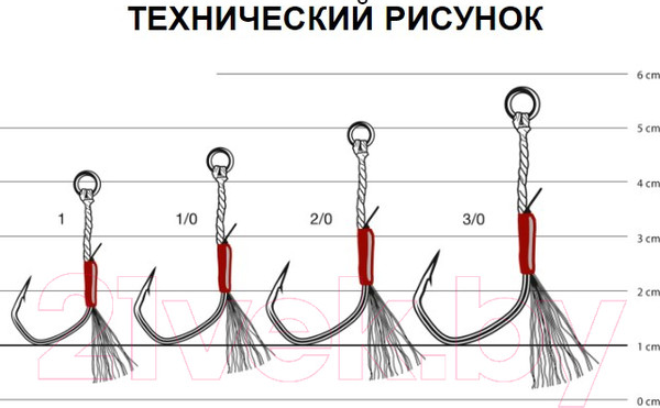Изображение товара Крючок рыболовный VMC Assist 7117 №01 / 7117SATI-01-M (олово)