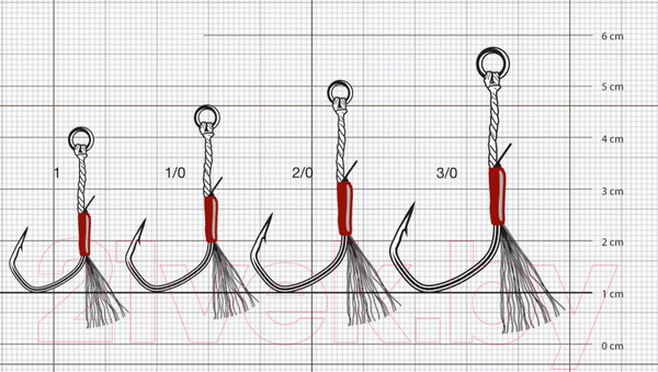 Изображение товара Крючок рыболовный VMC Assist 7117 №01 / 7117SATI-01-M (олово)