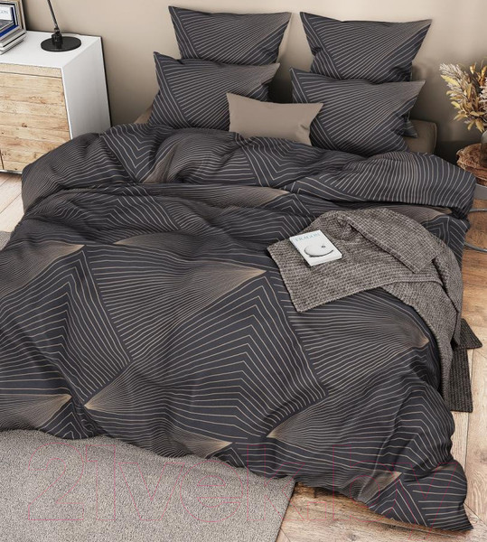 Изображение товара Комплект постельного белья Ночь нежна Гарфилд Евро Стандарт 50х70 / 70947-1+70648-18