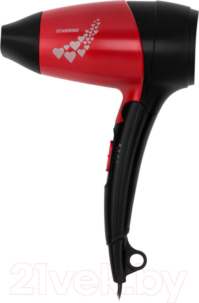 Изображение товара Компактный фен StarWind SHD 7065 (черный/красный)