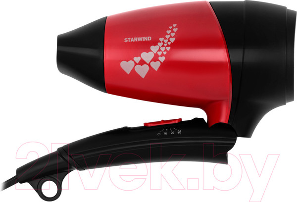 Изображение товара Компактный фен StarWind SHD 7065 (черный/красный)