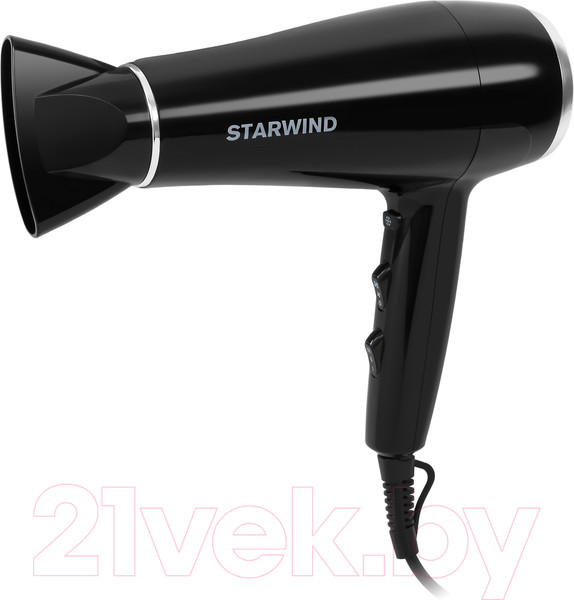 Изображение товара Фен StarWind SHD 7080 (черный/хром)
