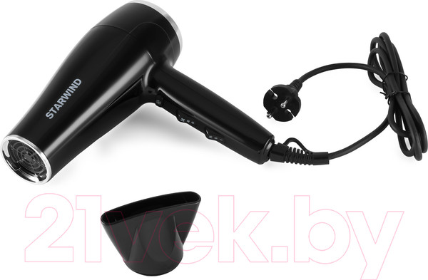 Изображение товара Фен StarWind SHD 7080 (черный/хром)