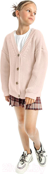 Изображение товара Кардиган детский Amarobaby Knit / AB-OD21-KNIT19S/00-116 (белый/розовый, р.116)