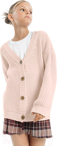 Изображение товара Кардиган детский Amarobaby Knit / AB-OD21-KNIT19S/00-116 (белый/розовый, р.116)