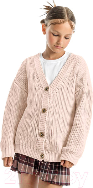 Изображение товара Кардиган детский Amarobaby Knit / AB-OD21-KNIT19S/00-116 (белый/розовый, р.116)