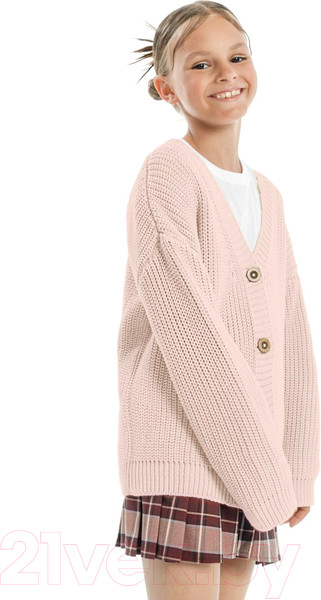 Изображение товара Кардиган детский Amarobaby Knit / AB-OD21-KNIT19S/00-116 (белый/розовый, р.116)