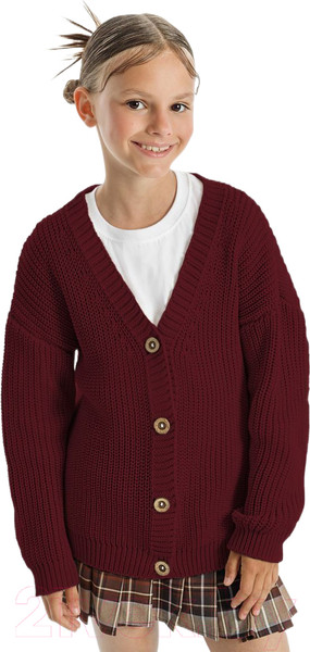 Изображение товара Кофта для малышей Amarobaby Knit / AB-OD21-KNIT19S/08-104 (бордовый, р.104)