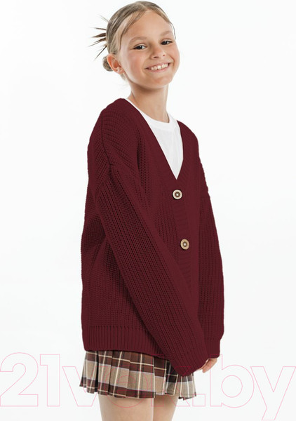 Изображение товара Кофта для малышей Amarobaby Knit / AB-OD21-KNIT19S/08-104 (бордовый, р.104)