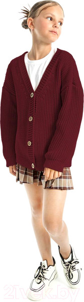 Изображение товара Кардиган детский Amarobaby Knit / AB-OD21-KNIT19S/08-110 (бордовый, р.110)