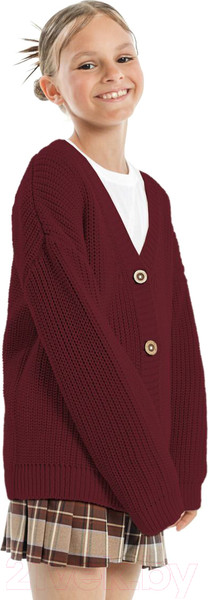 Изображение товара Кардиган детский Amarobaby Knit / AB-OD21-KNIT19S/08-110 (бордовый, р.110)