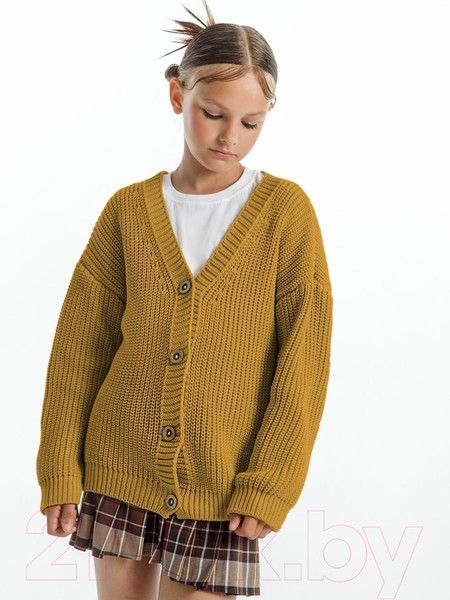 Изображение товара Кофта для малышей Amarobaby Knit / AB-OD21-KNIT19S/04-104 (желтый, р.104)