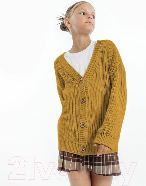 Изображение товара Кофта для малышей Amarobaby Knit / AB-OD21-KNIT19S/04-104 (желтый, р.104)