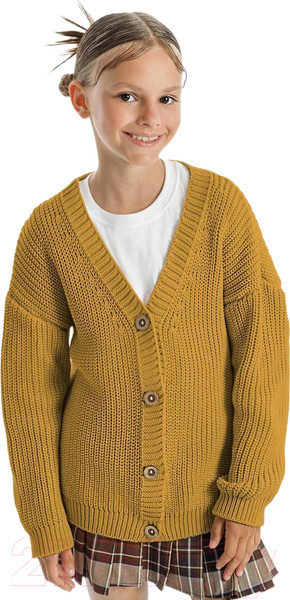 Изображение товара Кофта для малышей Amarobaby Knit / AB-OD21-KNIT19S/04-98 (желтый, р.98)