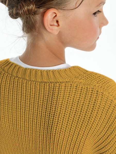 Изображение товара Кофта для малышей Amarobaby Knit / AB-OD21-KNIT19S/04-98 (желтый, р.98)