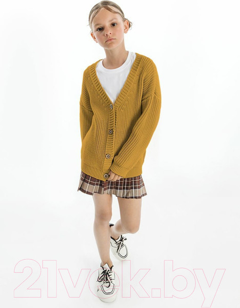 Изображение товара Кофта для малышей Amarobaby Knit / AB-OD21-KNIT19S/04-98 (желтый, р.98)