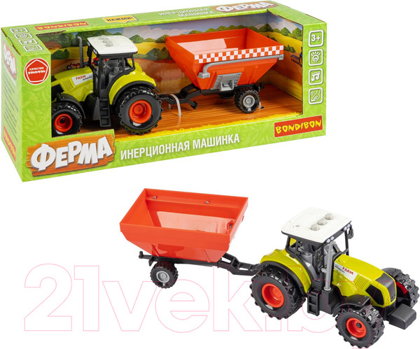 Изображение товара Трактор игрушечный Bondibon Сельское хозяйство / ВВ5944