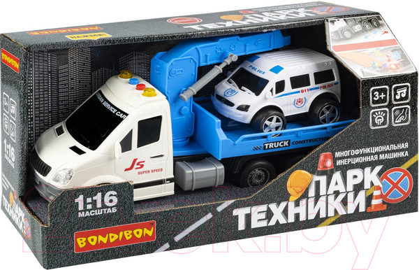 Изображение товара Эвакуатор игрушечный Bondibon Парк техники / ВВ6028 (синий)