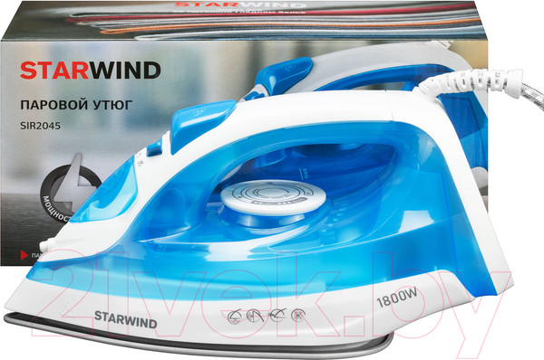 Изображение товара Утюг StarWind SIR2045 (голубой/белый)