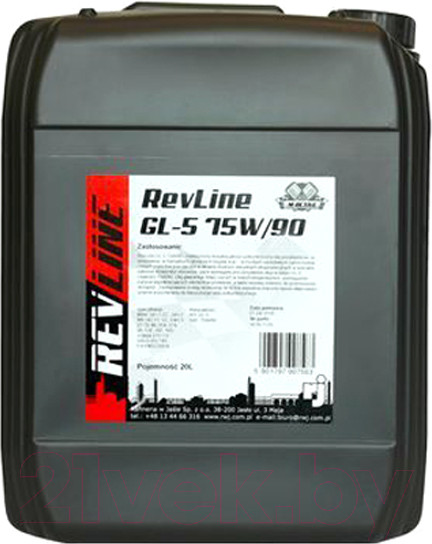 Трансмиссионное масло Revline Semisynthetic GL-5 75W80 / RGL5758020 (20л) — фото 4
