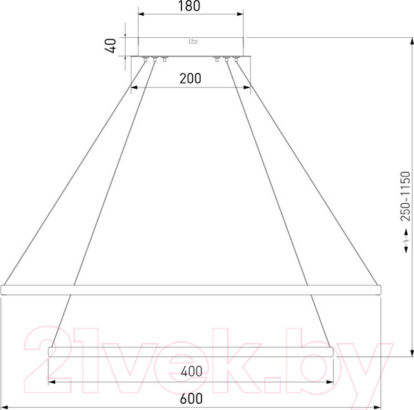 Изображение товара Потолочный светильник Евросвет 90264/2 (латунь)