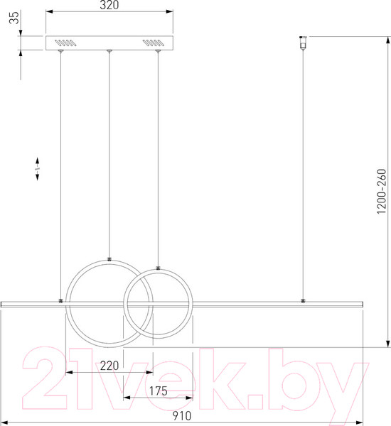 Изображение товара Люстра Евросвет 90265/1 (черный)