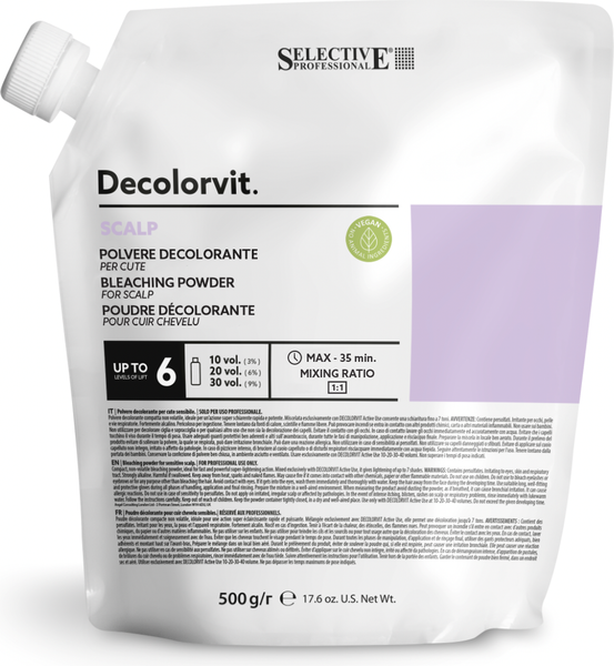 Изображение товара Порошок для осветления волос Selective Professional Decolorvit Scalp / 70161 (500мл)