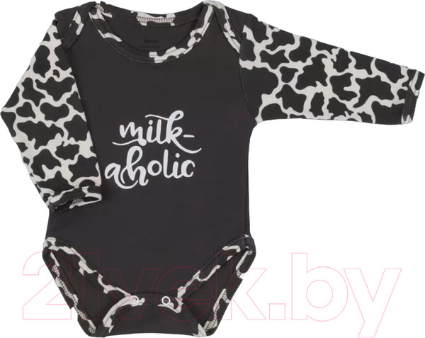 Изображение товара Боди для малышей Rant Milk-Aholic С длинным рукавом / 6181 (графит, р.56)