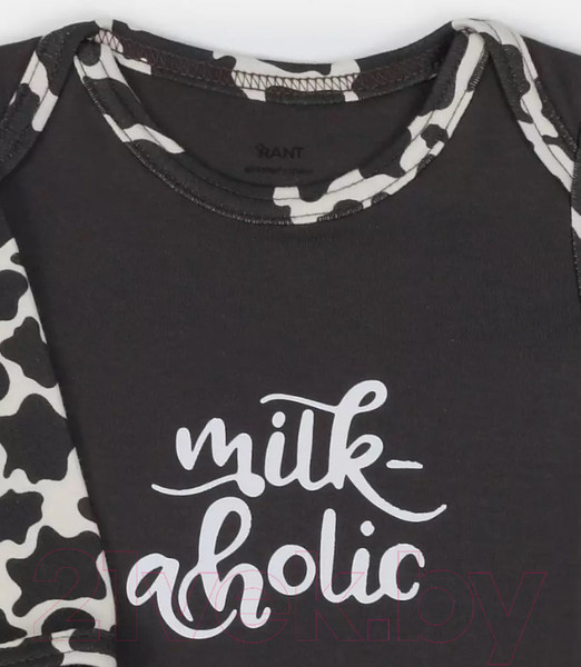 Изображение товара Боди для малышей Rant Milk-Aholic С длинным рукавом / 6181 (графит, р.68)
