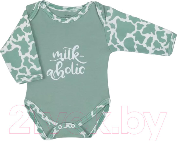 Изображение товара Боди для малышей Rant Milk-Aholic С длинным рукавом / 6181 (зеленый, р.62)
