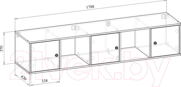 Изображение товара Шкаф навесной MFMaster Прайм-51-1 (дуб сонома)