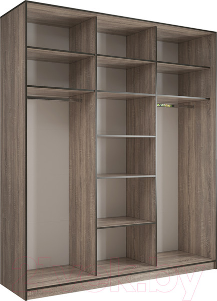 Изображение товара Шкаф-купе Евва 18 TTG.03 / АЭП ШК.3 03 (трюфель/венге глянец)