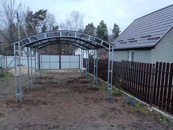 Изображение товара Навес для автомобиля ИМпласт 3.7х6м / 15152 (каркас)