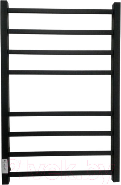 Изображение товара Полотенцесушитель водяной Маргроид Вид 81/10 Профильный 80x50 (перекладины 30x10, полимерное покрытие, черный матовый)