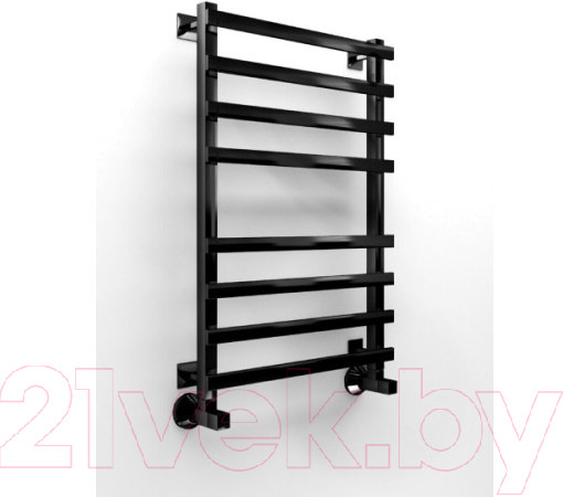 Изображение товара Полотенцесушитель водяной Маргроид Вид 81/10 Профильный 80x50 (перекладины 30x10, полимерное покрытие, черный матовый)