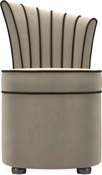 Изображение товара Кресло мягкое Лига Диванов Ирис (микровельвет, бежевый/коричневый)