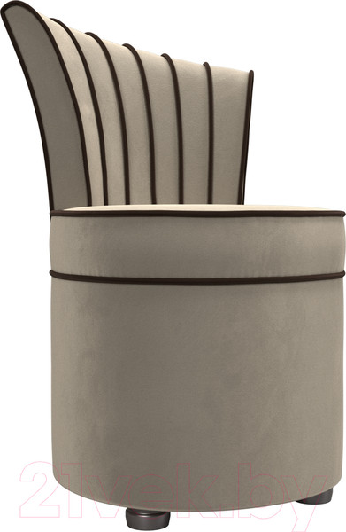 Изображение товара Кресло мягкое Лига Диванов Ирис (микровельвет, бежевый/коричневый)