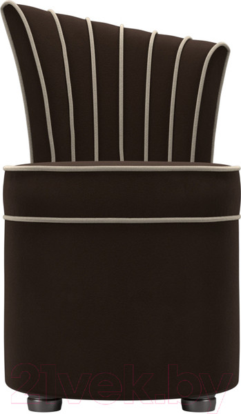 Изображение товара Кресло мягкое Лига Диванов Ирис (микровельвет, коричневый/бежевый)