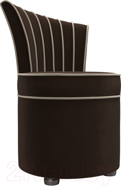 Изображение товара Кресло мягкое Лига Диванов Ирис (микровельвет, коричневый/бежевый)