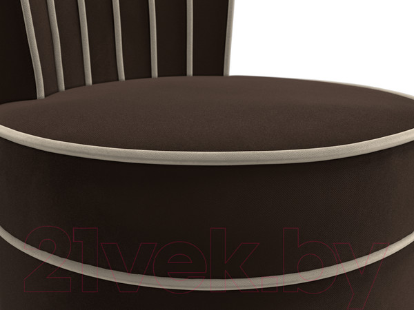 Изображение товара Кресло мягкое Лига Диванов Ирис (микровельвет, коричневый/бежевый)