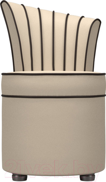 Изображение товара Кресло мягкое Лига Диванов Ирис (экокожа, бежевый/коричневый)